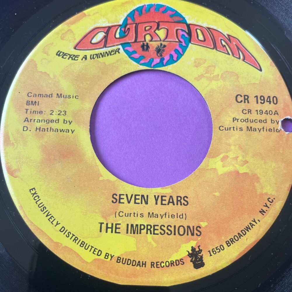 Impressions-The girl I find/ Seven years-Curtom E+
