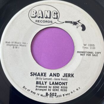 Billy Lamont-Shake and Jerk/ Girls, girls, girls-Bang WD vg+