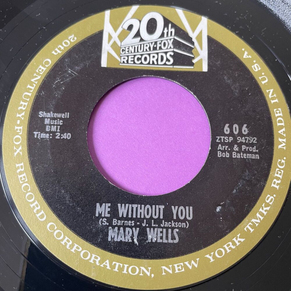 Mary Wells-Me without you-20th Century vg+