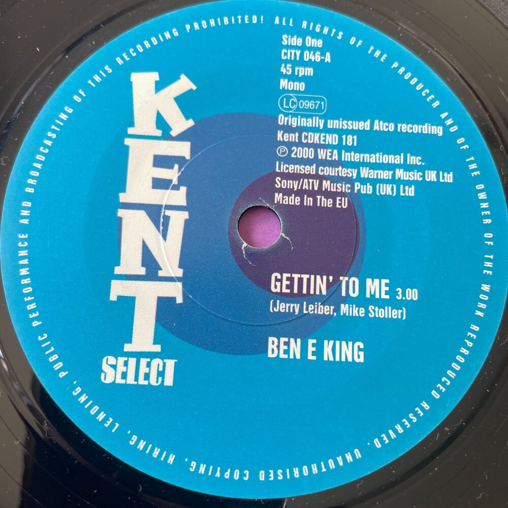 Ben E King-Gettin' to me-UK Kent E+
