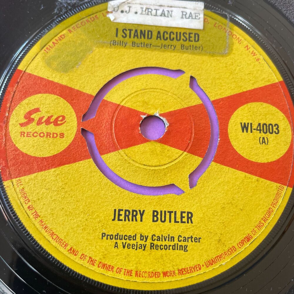 Jerry Butler-I stand accused-UK Sue vg