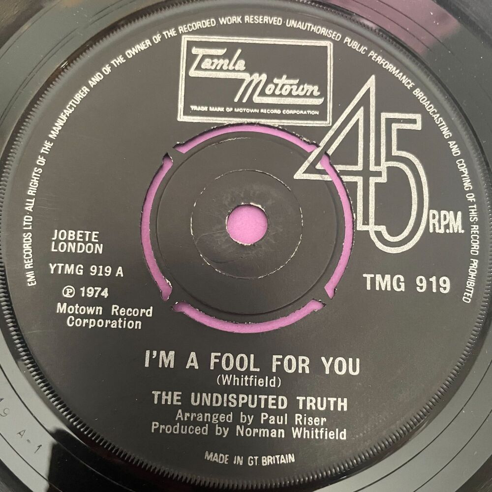 Undisputed Truth-I'm a fool for you-TMG 919 E+