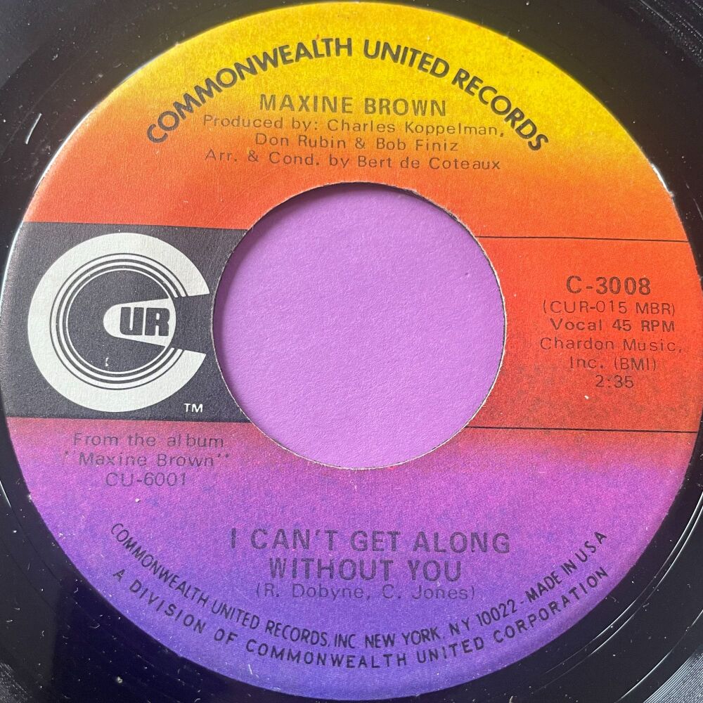 Maxine Brown-I can't get along without you-Commonwealth E+