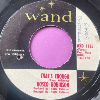 Rosco Robinson-That's enough-Wand vg+