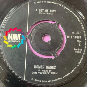 Homer Banks-A lot of love/ 60 minutes of your love-UK Minit vg+