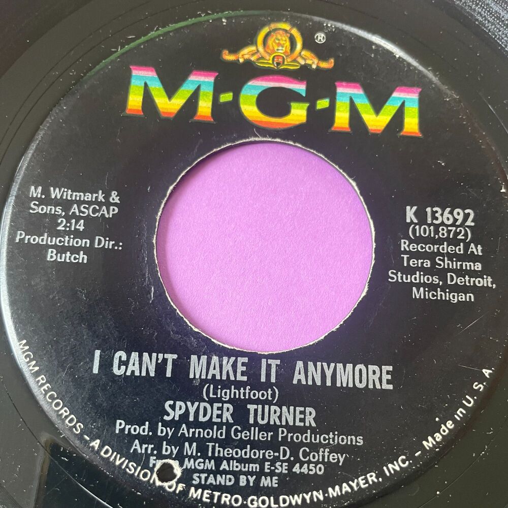 Spyder Turner-I can't make it anymore-MGM E