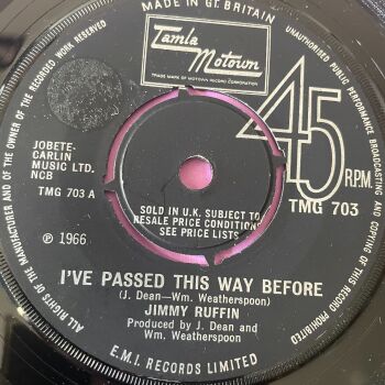 Jimmy Ruffin-I've passed this way before-TMG 703 E