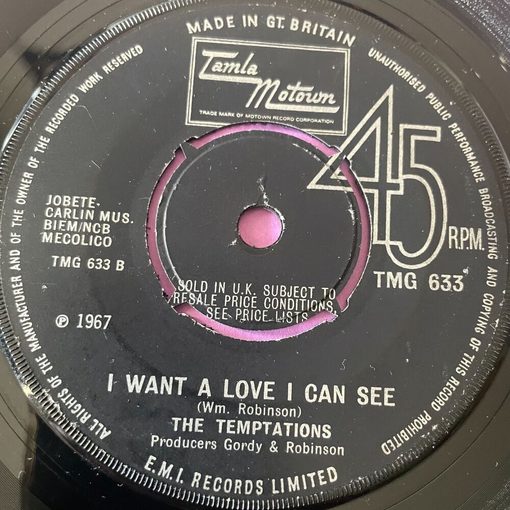Temptations-I want a love I can see-TMG 633 vg