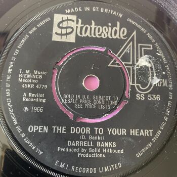 Darrell Banks-Open the door to your heart/ Our love-UK Stateside vg+