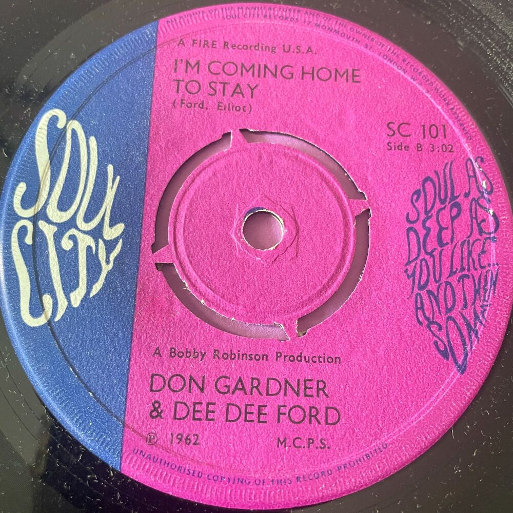 Don Gardner & Dee Dee Ford-I'm coming home to stay/ Don't you worry-UK Soul