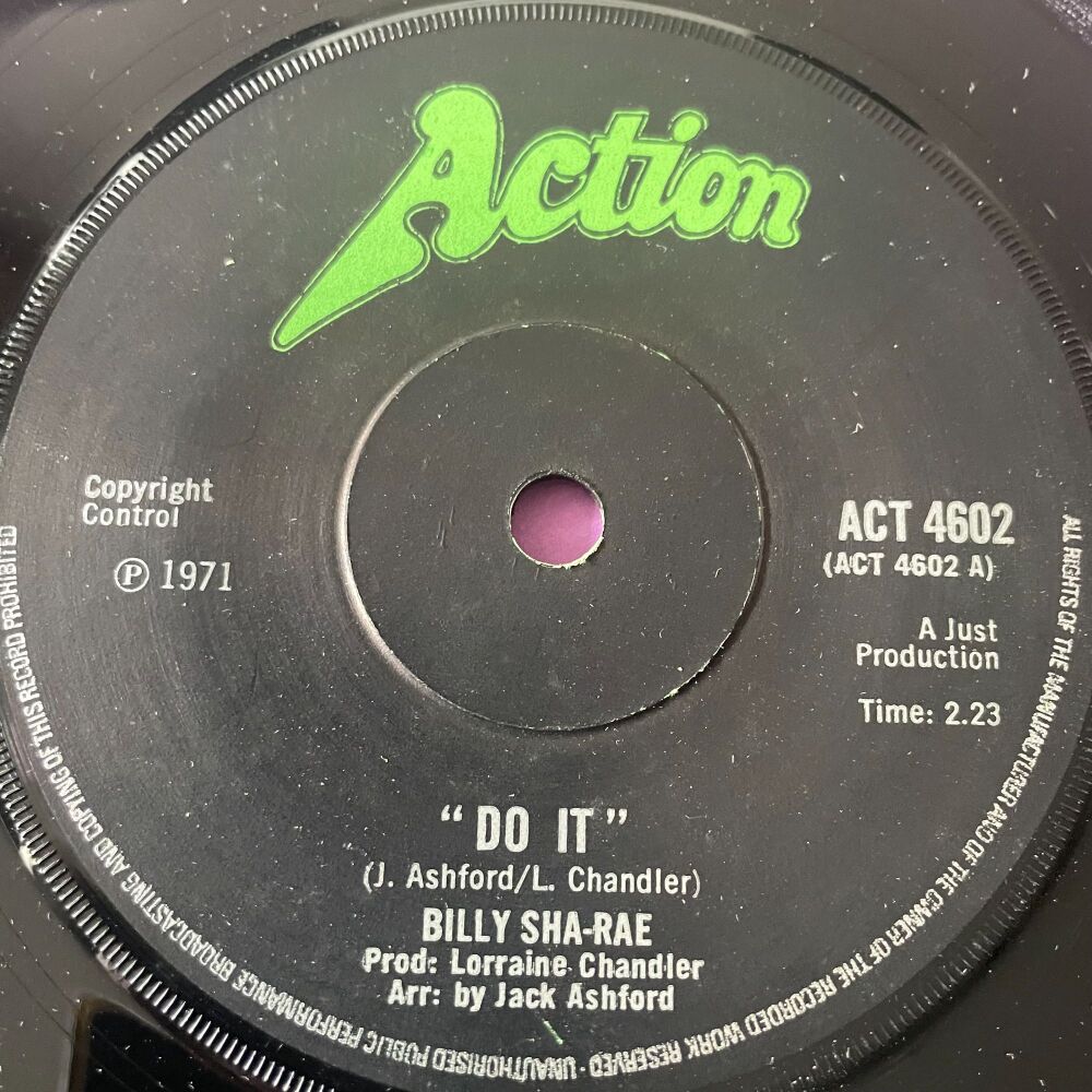 Billy Sha-Rae-Do it/ Crying clown-UK Action E+