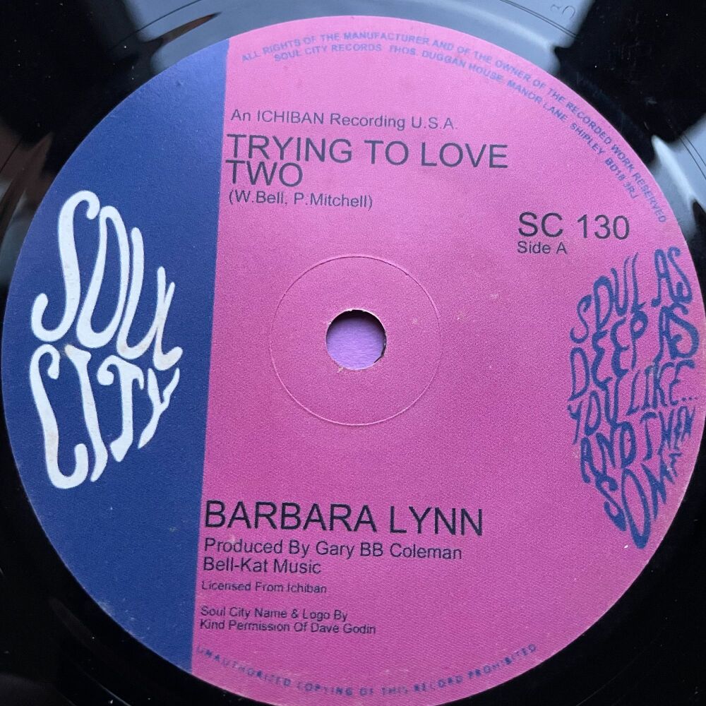 Barbara Lynn-Trying to love two-Soul City R E+