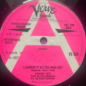 Howard Tate-Part time love/ I learned it all the hard way-UK Verve demo E+