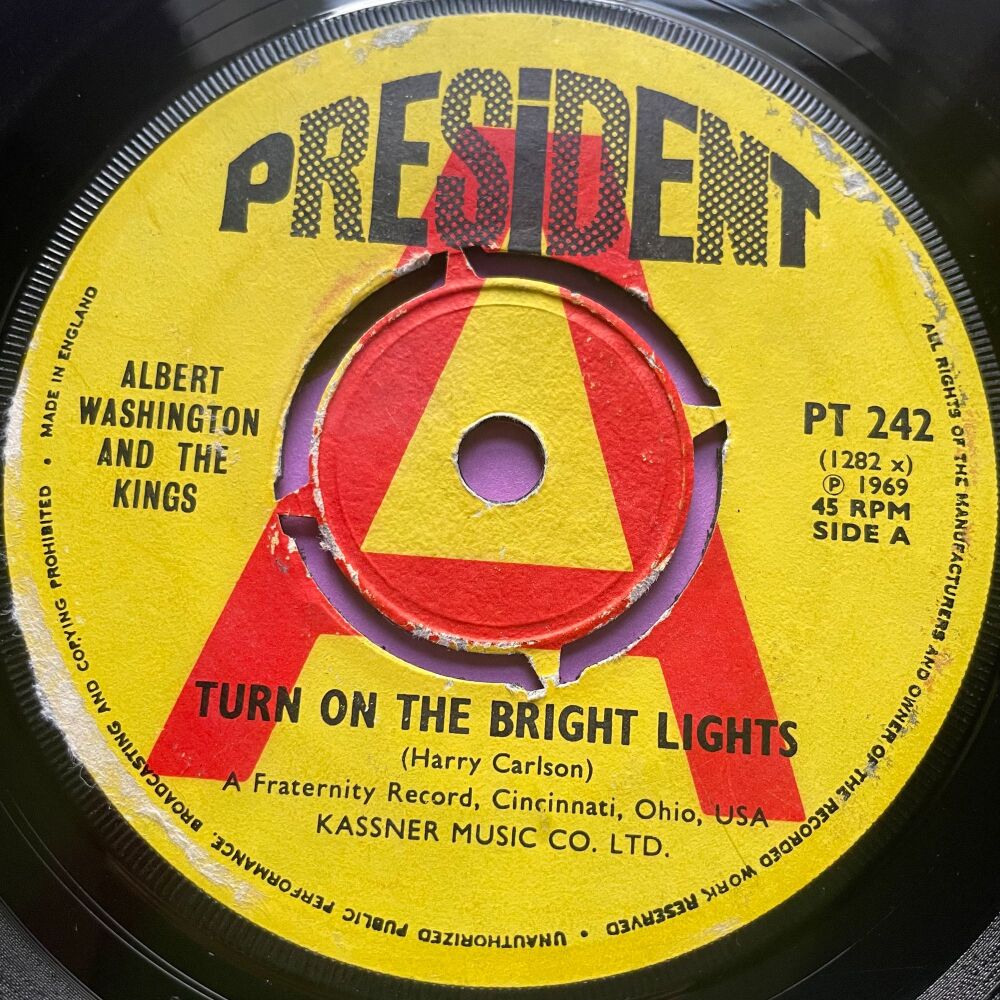 Albert Washington-Turn on the bright lights/Lonely mountain-UK President De