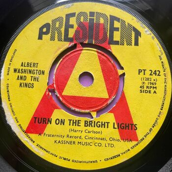 Albert Washington-Turn on the bright lights/Lonely mountain-UK President Demo E+