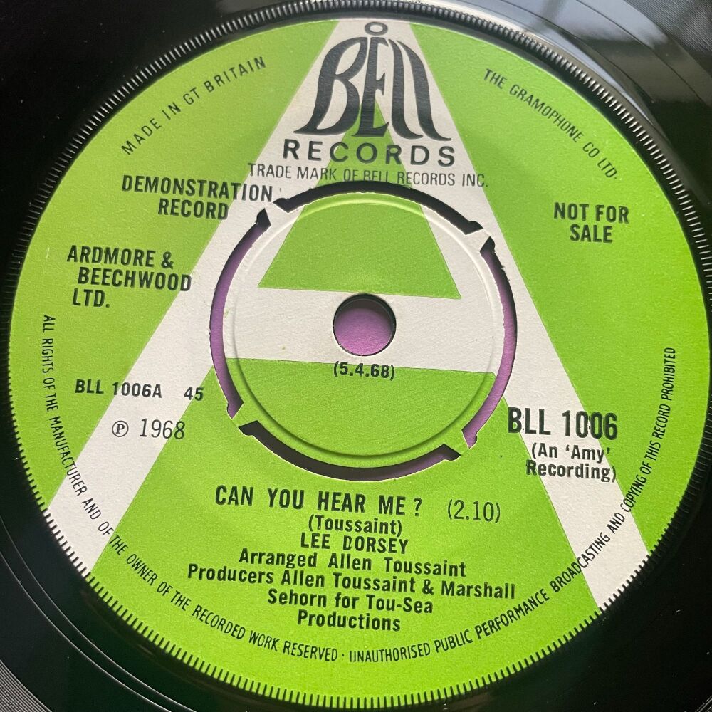 Lee Dorsey-Can you hear me-UK Bell Demo E+