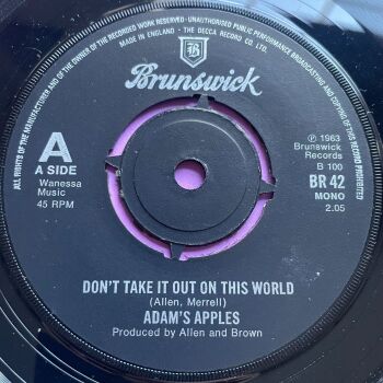Adam's Apples-Don't take it out on this world-UK Brunswick E+
