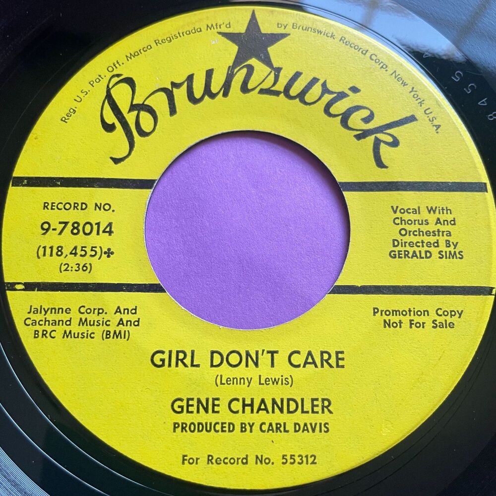 Gene Chandler-Girl don't care-Brunswick Demo E+