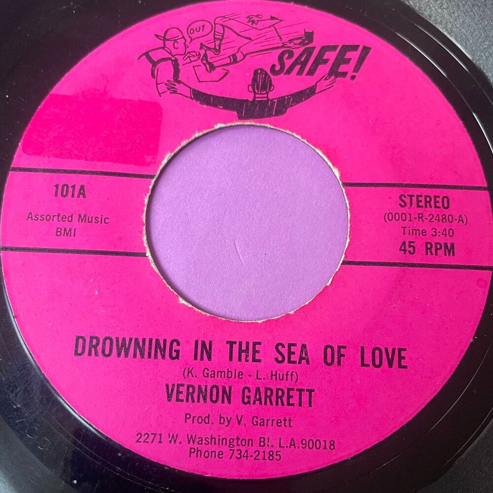 Vernon Garrett-Drowning in the sea of love-Safe!  vg+