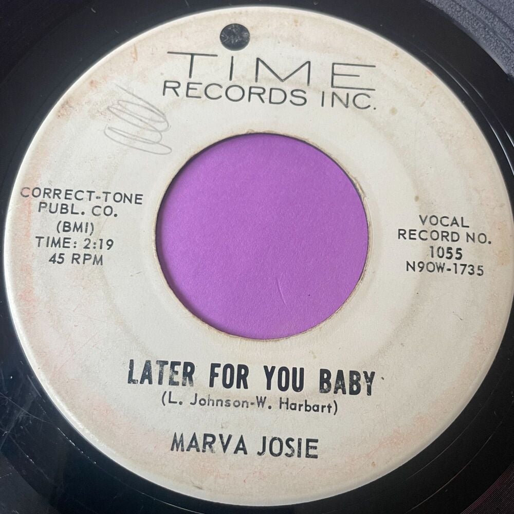 Marva Josie-Later for you baby-Time WD vg+