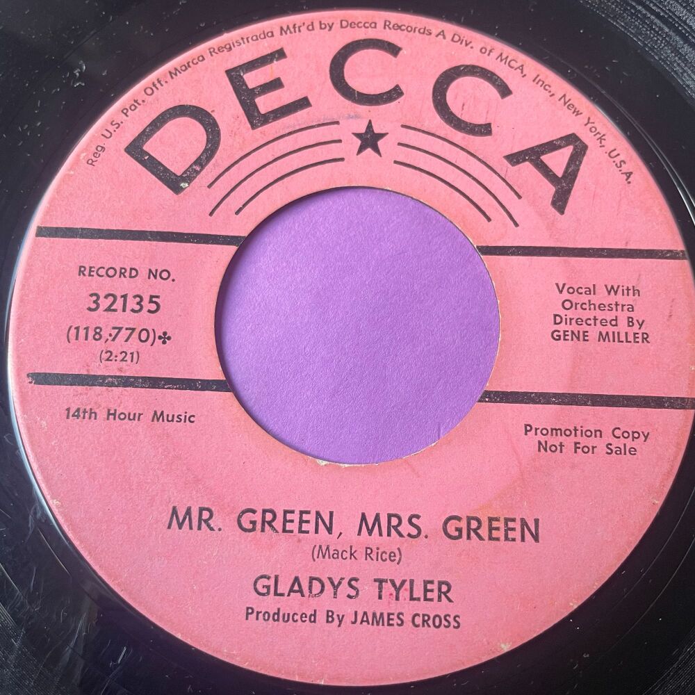 Gladys Tyler-Mr. Green Mrs Green-Decca Demo vg