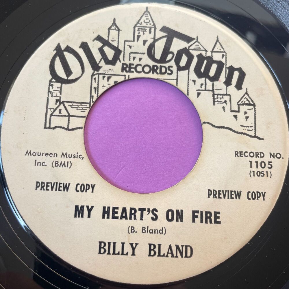 Billy Bland-My heart's on fire-Old Town E+