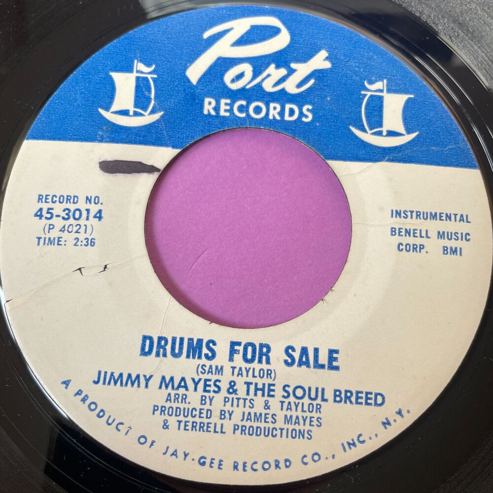 Jimmy Mayes & The Soul Breed-Drums for sale-Port wol E+