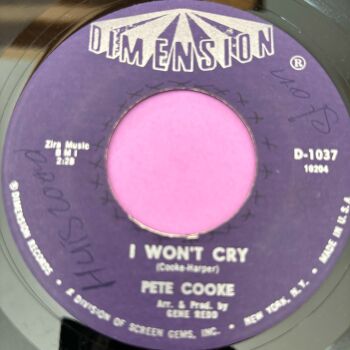 Pete Cooke-I won't cry/ Little darlin'-Dimension wol  E+