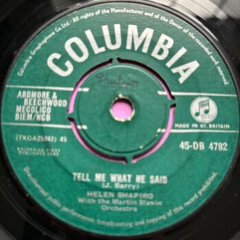 Helen Shapiro-Tell me what he said-UK Columbia vg+