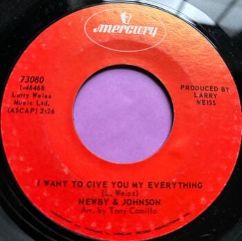 Newby & Johnson-I want to give you my everything/ Sweet happiness-Mercury E+