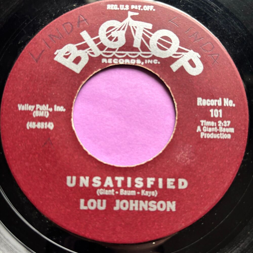 Lou Johnson-Unsatisfied-Bigtop wol R vg+