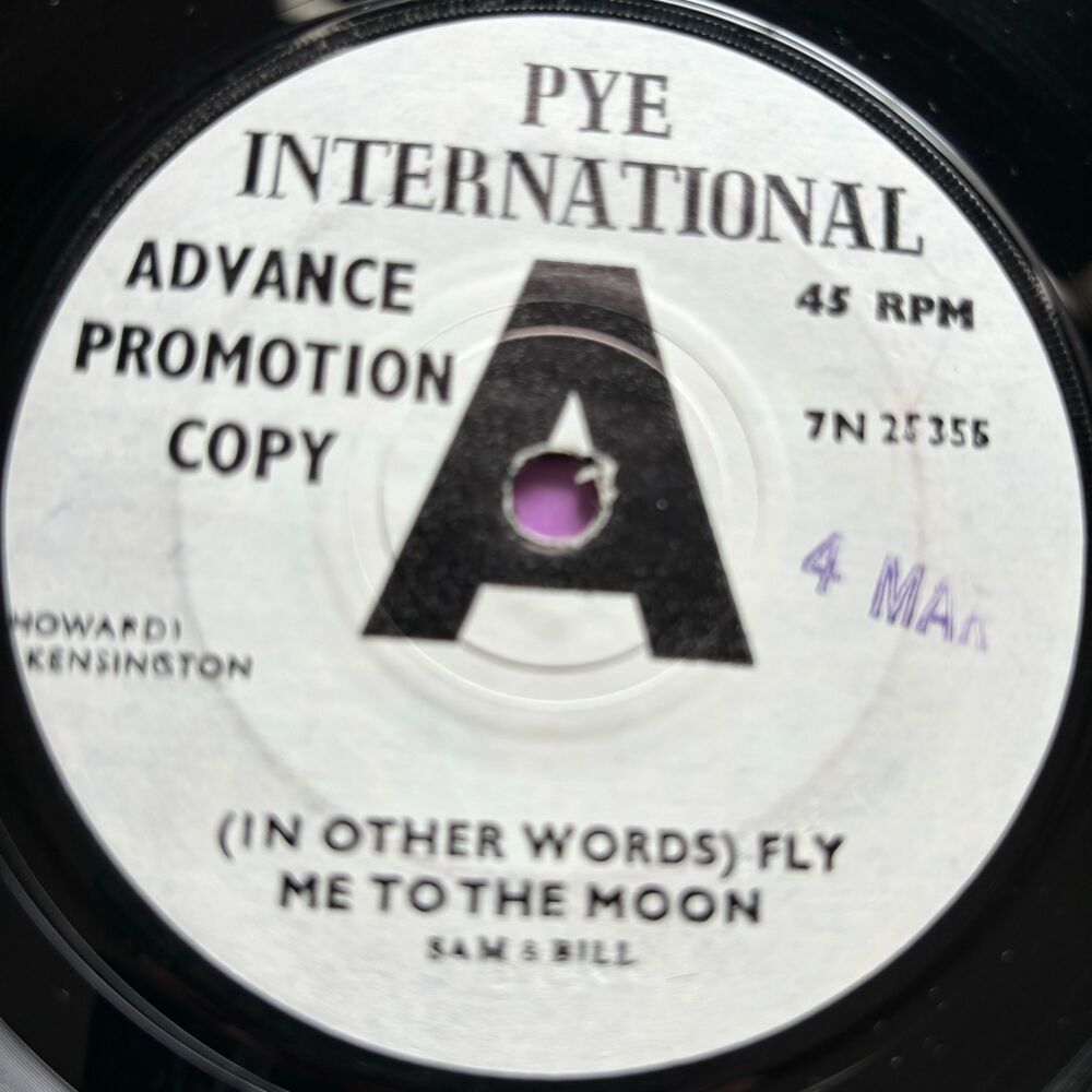 Sam & Bill-Fly me to the moon/ Treat me right-UK Pye International Demo E+