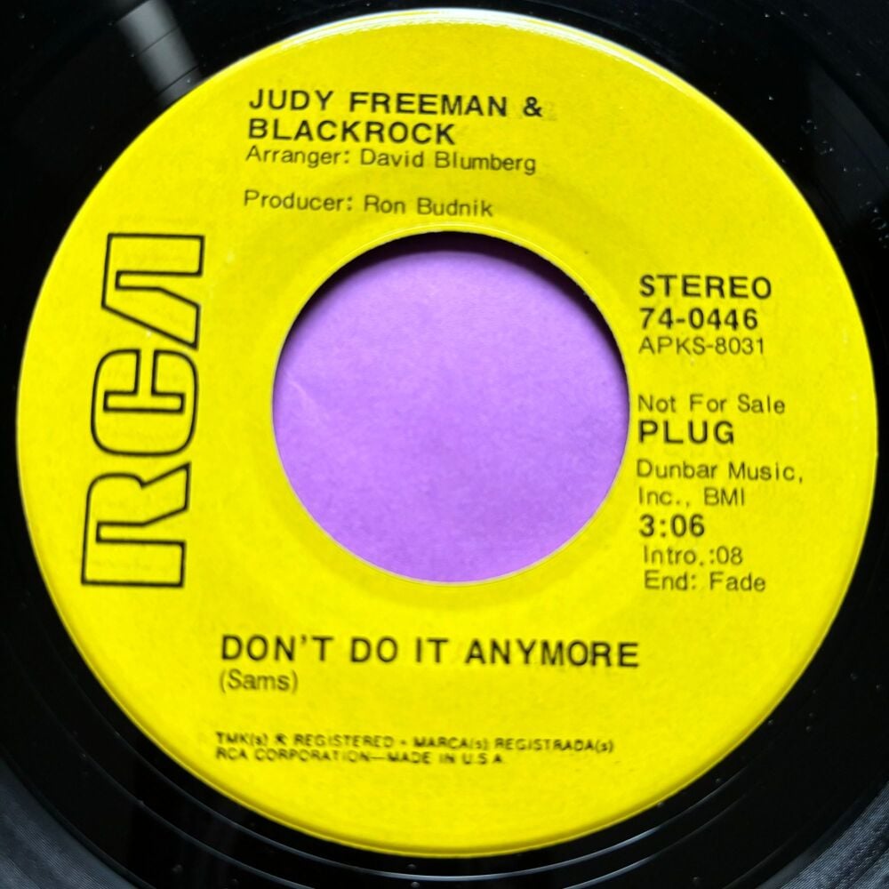 Judy Freeman-Don't do it anymore-RCA Demo E+