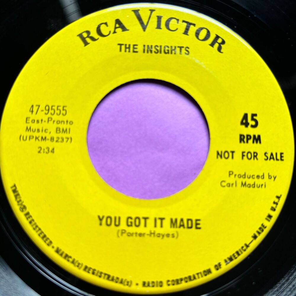 Insights-You got it made/ Someday girl-RCA Demo E+