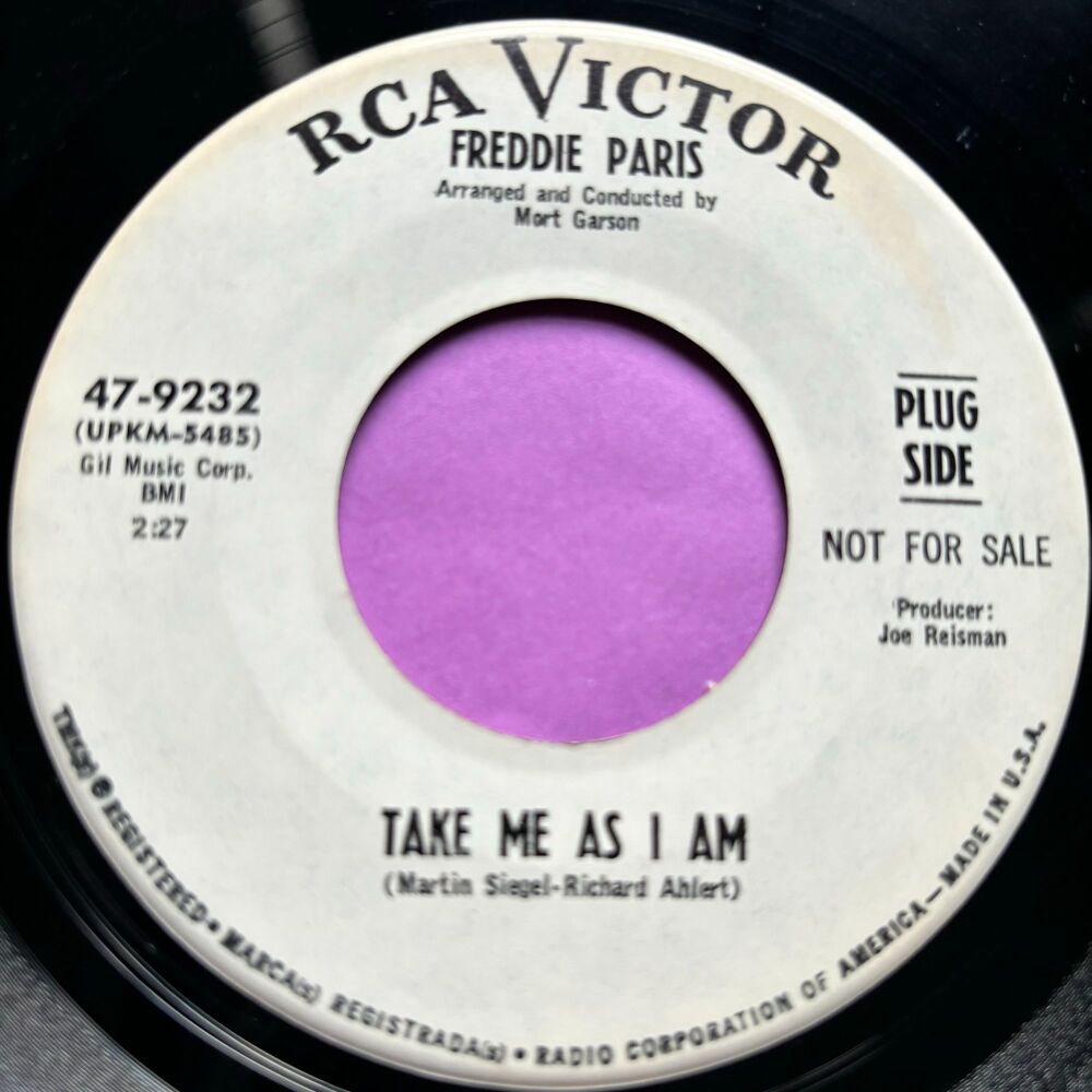Freddie Paris-Take me as I am/ It's OK to cry now-RCA WD E+