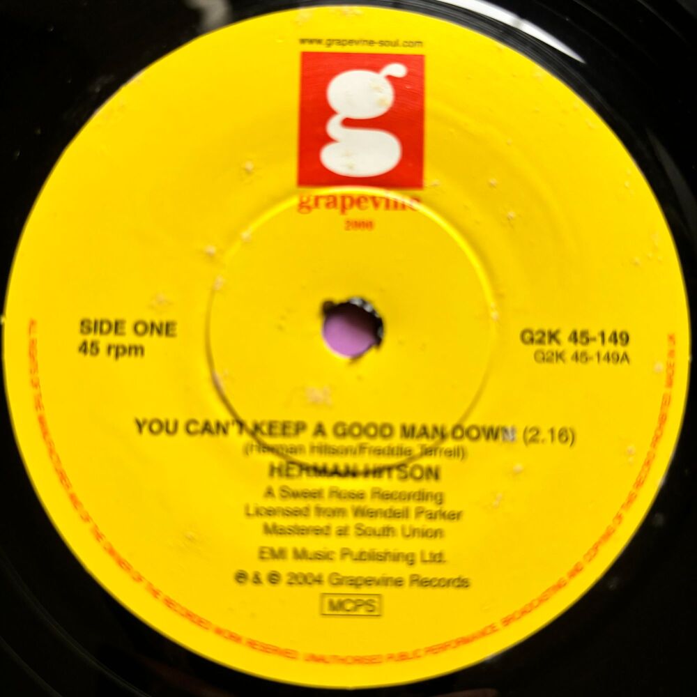 Herman Hitson-You can't keep a good man down/Ain't no other way-UK Grapevin