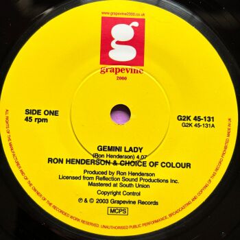 Ron Henderson-Gemini lady/ Goodbye my love-UK Grapevine E+
