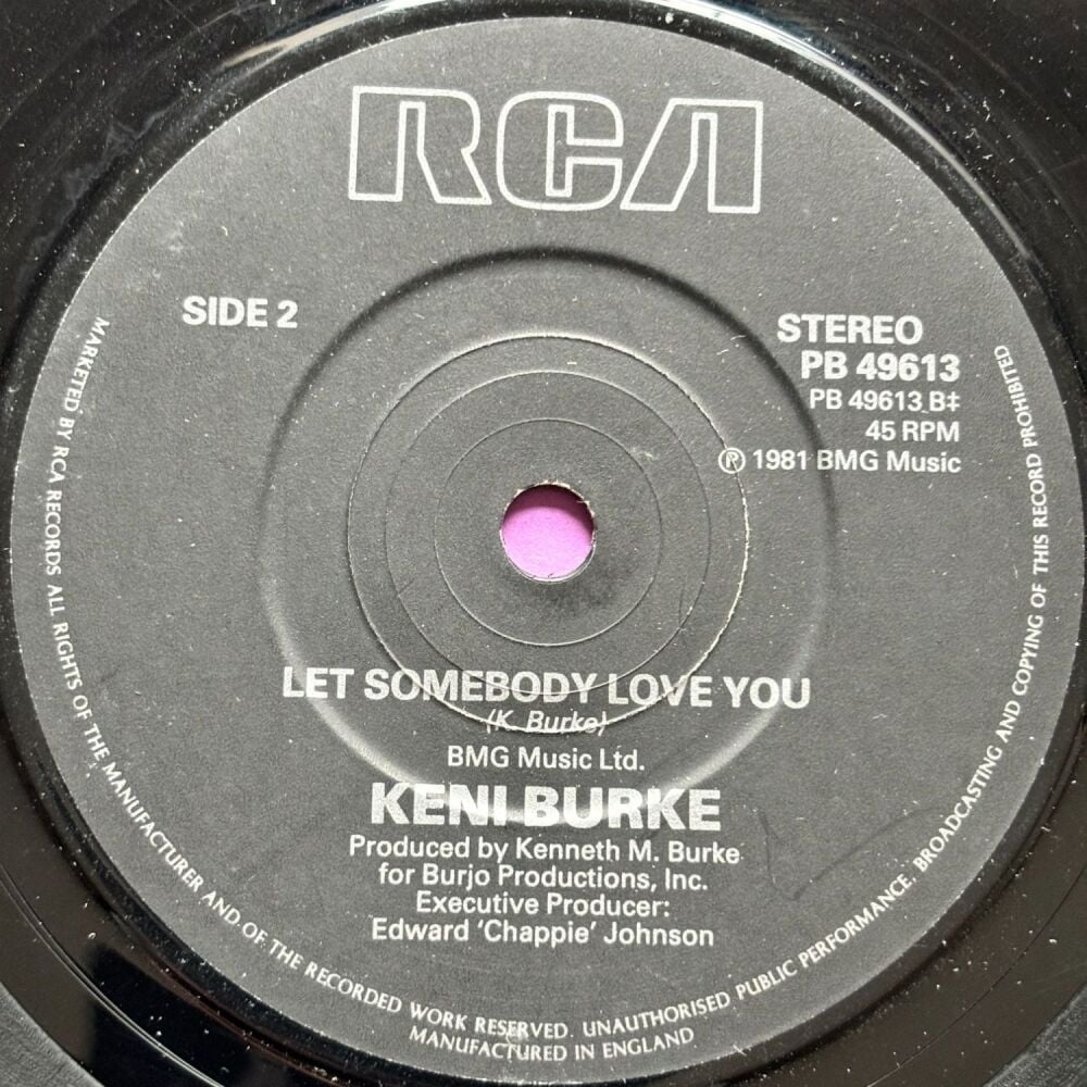 Keni Burke-Let somebody love you-UK RCA E+