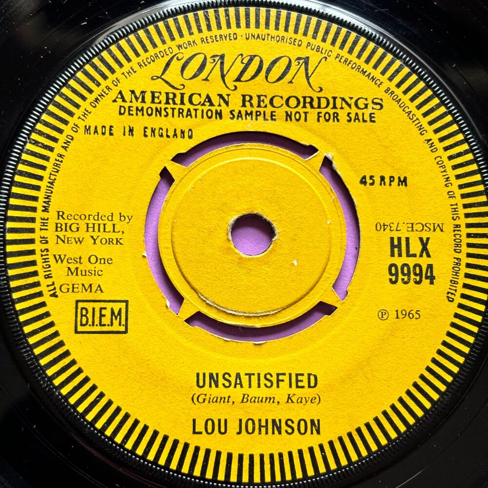 Lou Johnson-Unsatisfied-UK London  Demo E