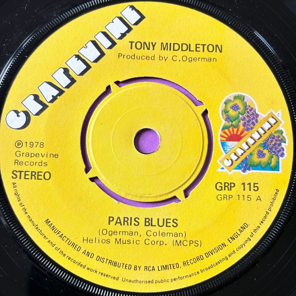 Tony Middleton-Paris Blues-UK Grapevine E+