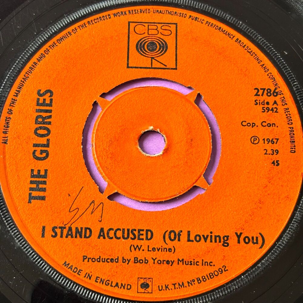 Glories-I stand accused-UK CBS vg+