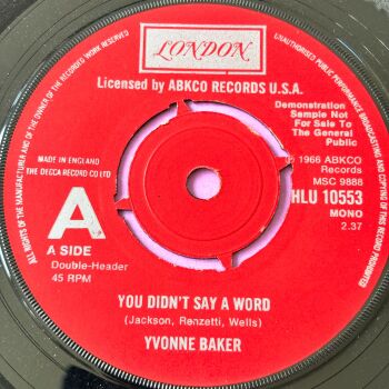 Yvonne Baker-You didn't say a word- UK London Demo M-