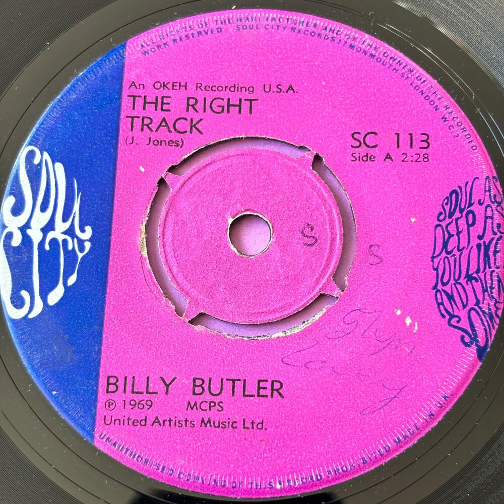 Billy Butler-The right track-UK Soul City E