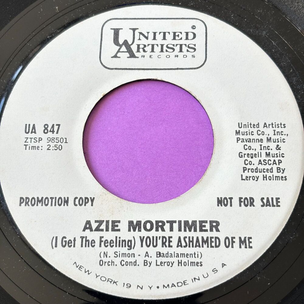 Azie Mortimer-You're ashamed of me/ The other half of me-UA WD E+