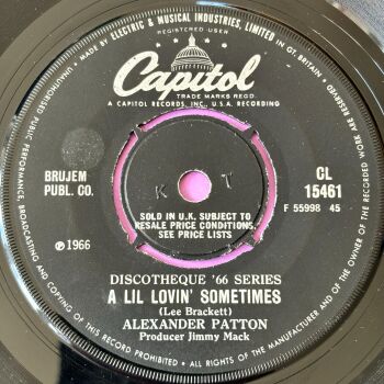 Alexander Patton-A lil lovin' sometimes-UK Capitol E+