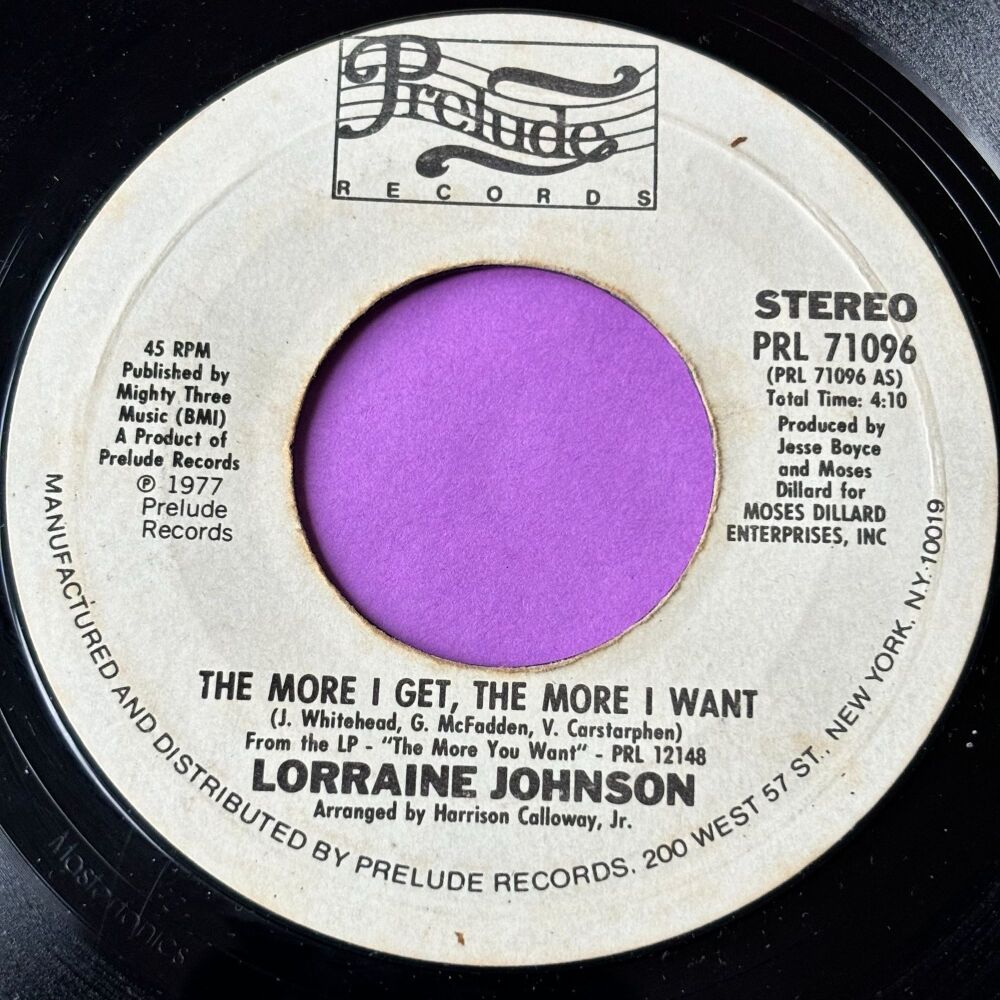 Lorraine Johnson-The more I get the more I want-Prelude WD E+