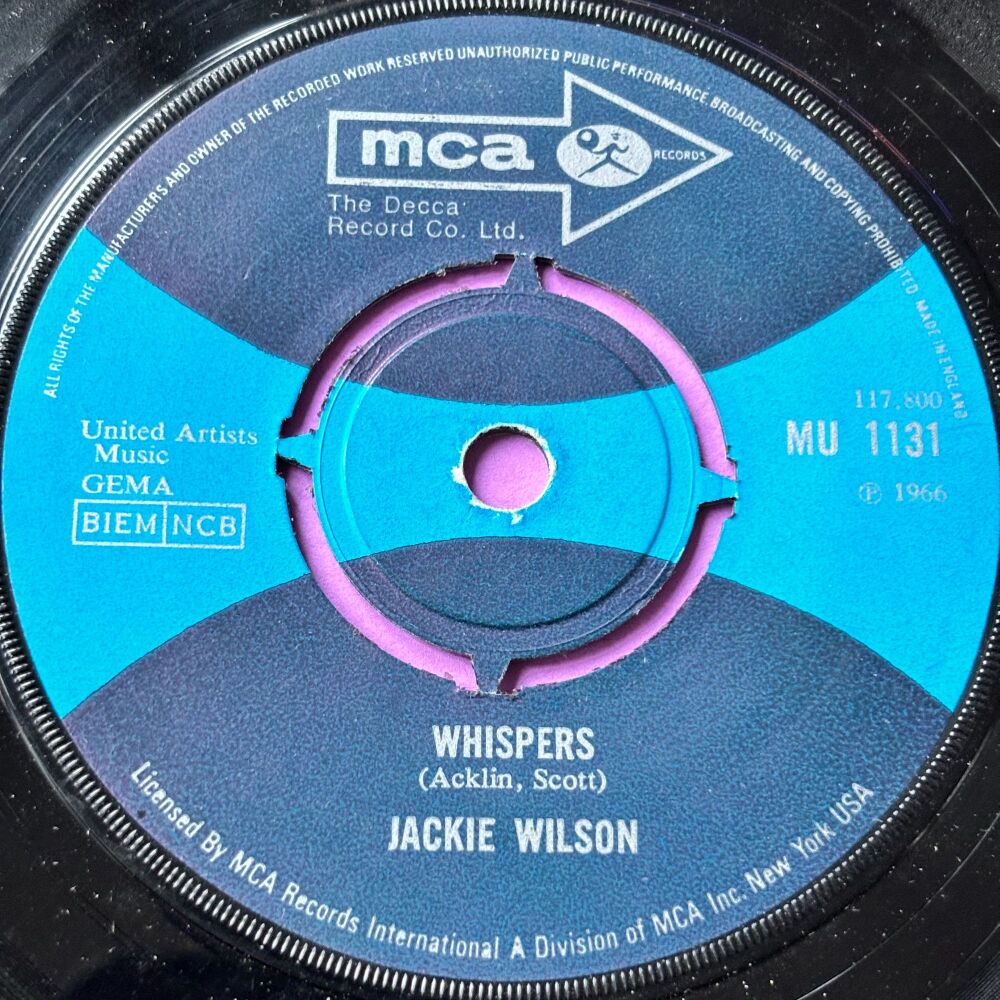 Jackie Wilson-Whispers/ Since you showed me how to be happy-UK MCA E