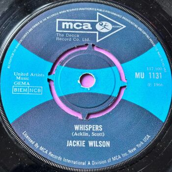 Jackie Wilson-Whispers/ Since you showed me how to be happy-UK MCA E