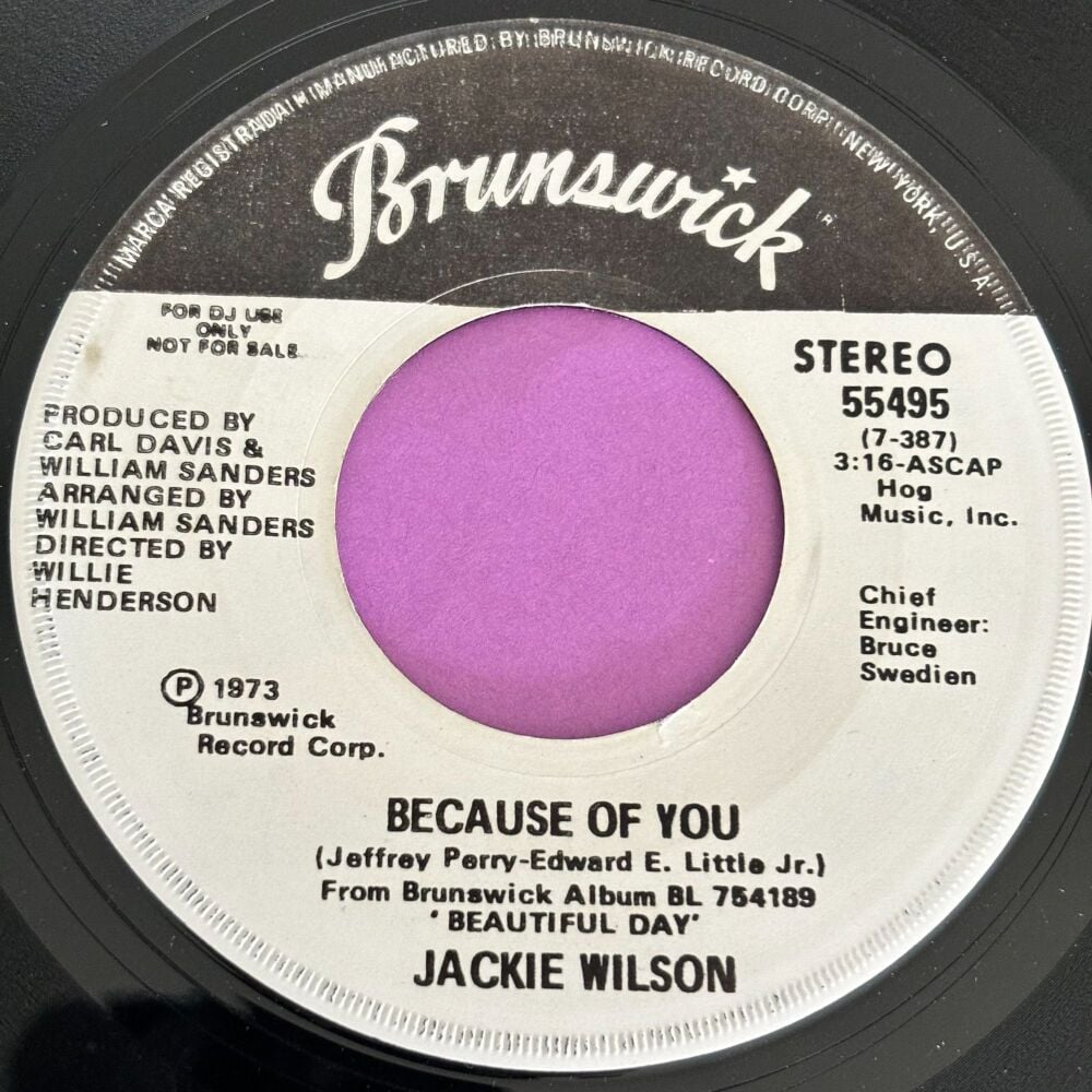 Jackie Wilson-Because of You-Brunswick WD E+