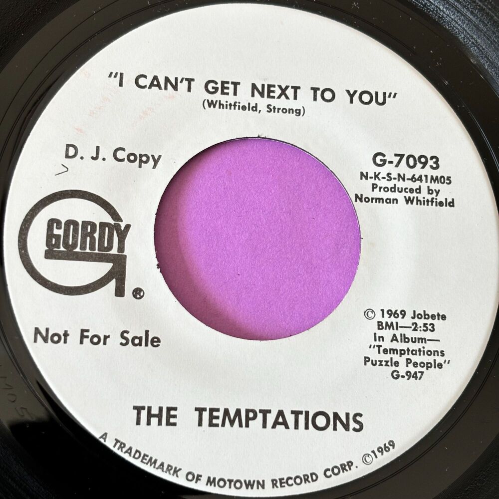 Temptations-I can't get next to you-Gordy WD E+